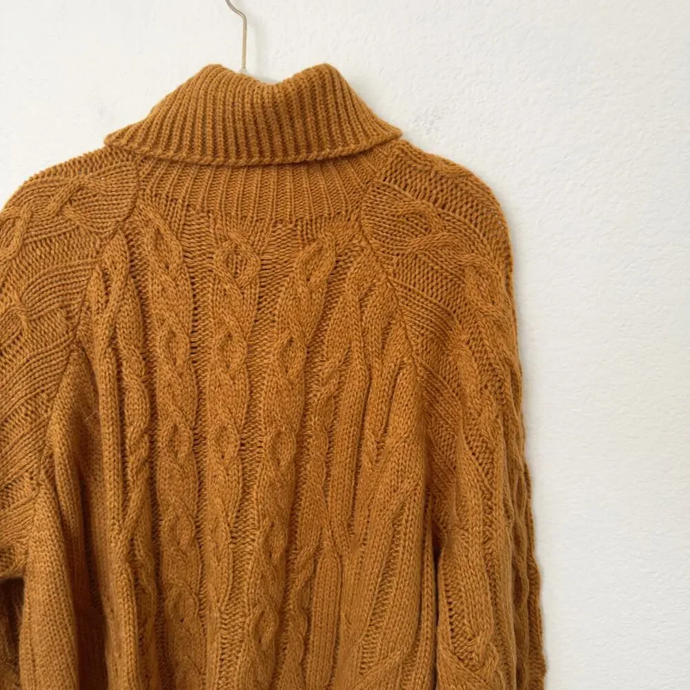 [Skylar Rose] VICI Once Upon A Fall Chunky Cable Knit Turtleneck Sweater NWT XL